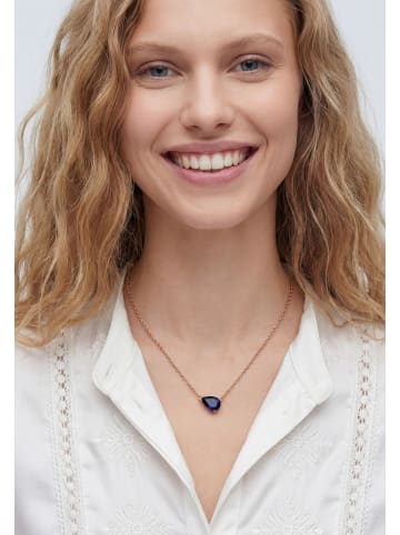 gaya Women Necklace in Rose Gold Navy