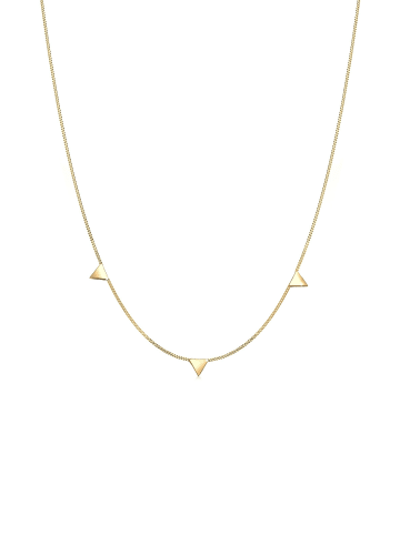 Elli Halskette 925 Sterling Silber Dreieck, Geo in Gold