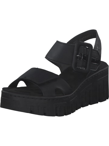 rieker Plateau-Sandaletten in Schwarz/Black