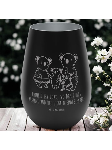 Mr. & Mrs. Panda Gold Windlicht Koala Familie mit Spruch in Schwarz