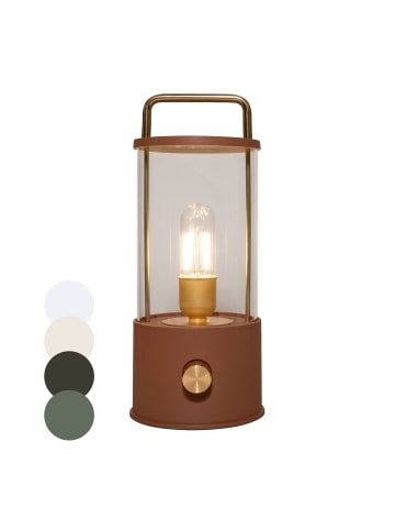 Coen Bakker LED Laterne Lampe dimmbar Warmweiß IP44 Innen & Außen 25x11cm in Terra