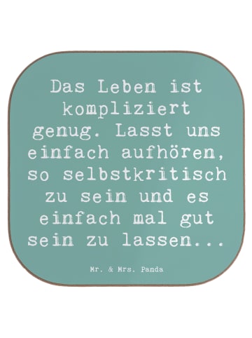 Mr. & Mrs. Panda Untersetzer für Gläser Spruch Selbstzweifel Abs... in Meeresbrise