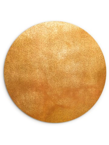OnlyWow Rundes Wandbild Goldfarben