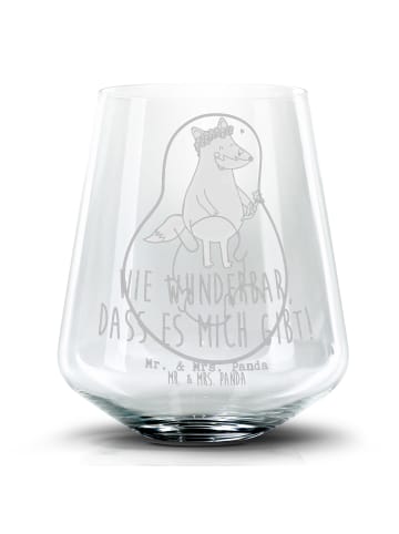 Mr. & Mrs. Panda Tumbler Glas Avocado Kern ohne Spruch in Transparent