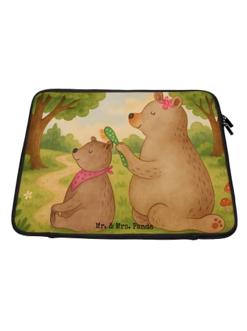 Mr. & Mrs. Panda Laptop Tasche Bär Kind Design ohne Spruch in Weiß