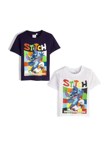Lilo & Stitch 2er Pack Skateboarding Kinder T-Shirt 4-10 Jahre