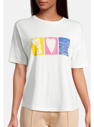 Salzhaut Rundhals T-Shirt für Damen in weiß