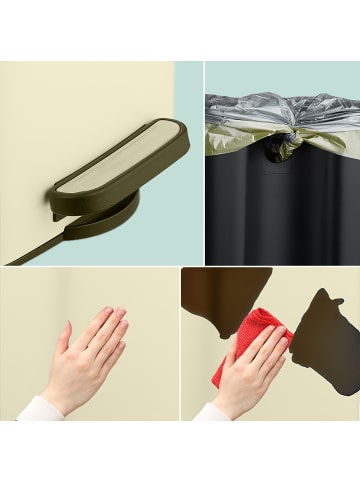 relaxdays Kosmetikeimer in Beige - 8 Liter