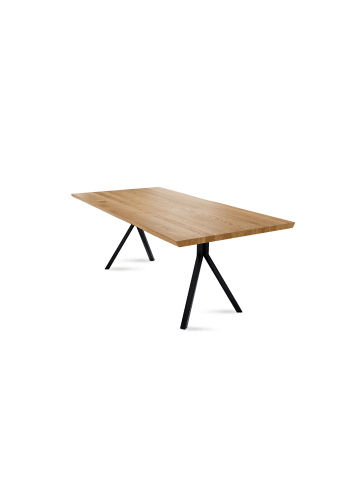 58 aufm Kessel BAUMKANTENTISCH Daisie 10 180x77x90 Massivholztisch Wildeiche geölt