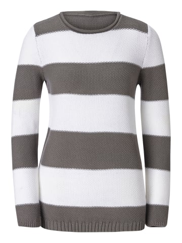 WITT WEIDEN Pullover in grau-weiß