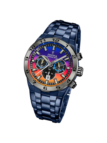 Festina Chronograph-Armbanduhr Festina Chrono Bike blau groß (ca. 44,5mm)