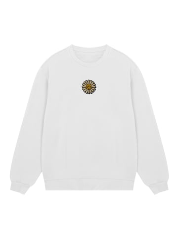 F4NT4STIC Sweatshirt Happy Flower Bestickt in off-white