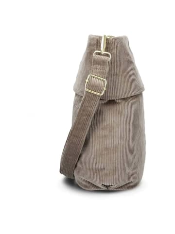 Zwei Mademoiselle M12 - Schultertasche 32 cm (sand) in cord-mocca