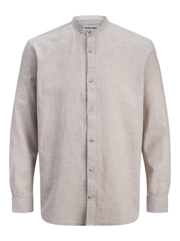 Jack & Jones Hemd JJESUMMER LINEN BLEND BAND in Braun