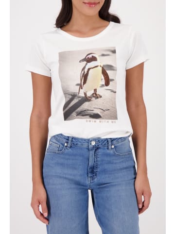 monari T-Shirt mit Pinguin Print in Off-White