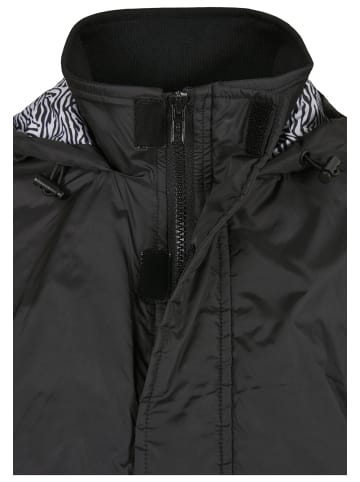 Urban Classics Urban Classics Damen Ladies AOP Mixed Pull Over Jacket in black/zebra