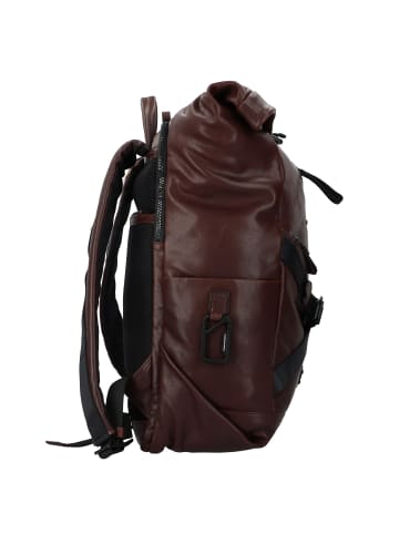 Piquadro Harper Rucksack Leder 48 cm Laptopfach in dark brown