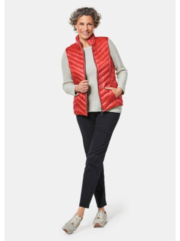 GOLDNER Kurzgröße:  Steppweste Weste mit leichter Wattierung in rot