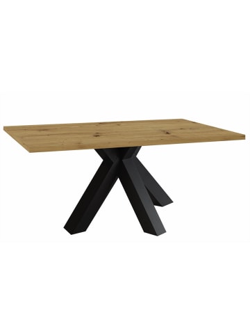 58 aufm Kessel ESSTISCH ausziehbar Elda 1 160 x 90 x 75 Esszimmertisch Schwarzstahl/Asteiche