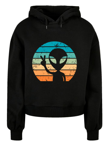 F4NT4STIC Oversized Hoodie Alien Piece Sonnenuntergang in schwarz