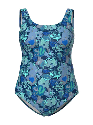 Ulla Popken Badeanzug in dunkelblau