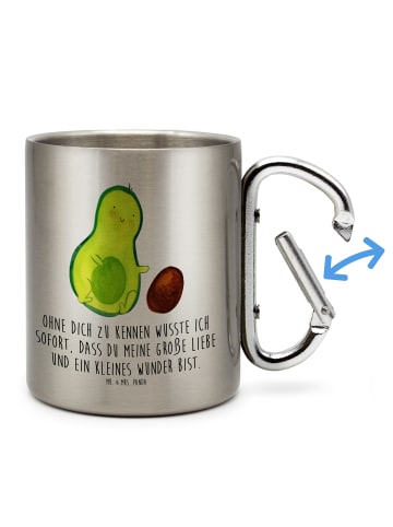 Mr. & Mrs. Panda Tasse Avocado Kern rollt mit Spruch in Silber