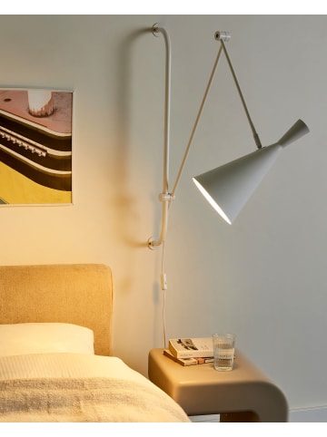 Beliani Wandleuchte MARISA in Weiß - (W) 18 x (H) 83 x (L) 64 cm