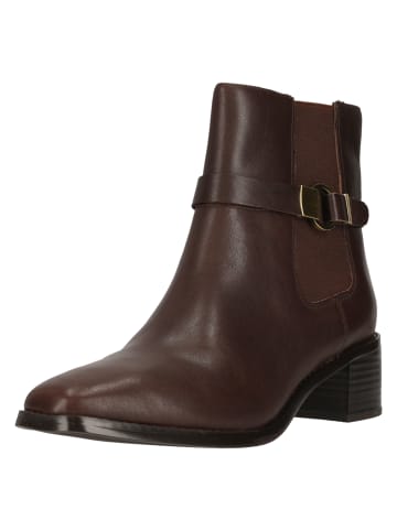 Clarks Ankle Boots Wreen Buckle in 5228 Dark Brown Lea