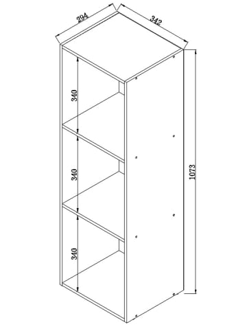ebuy24 Regal Platto 3 Buche 34 x 29 cm