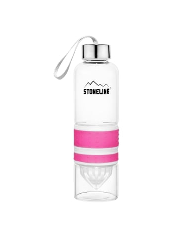 Stoneline 2 in 1 Trinkflasche mit Saftpresse in Transparent