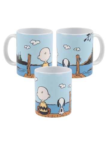Snoopy The Peanuts Snoopy Tasse See Charlie Brown Kaffeetasse Becher 320 ml in weiß