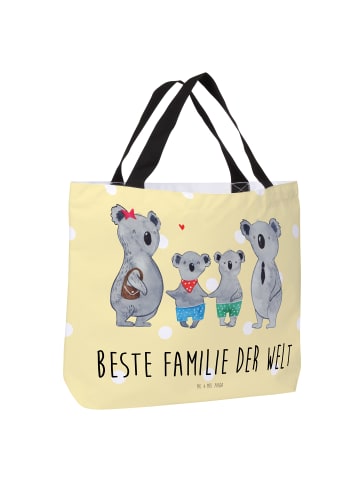 Mr. & Mrs. Panda Shopper Koala Familie zwei mit Spruch in Gelb Pastell