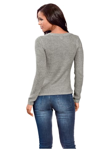 Heine Rundhals-Pullover in grau-melange