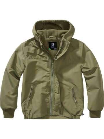 Brandit Kinder Funktionsjacke "Kids Frontzip Windbreaker" in Grün