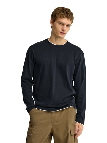 Polo Club T-Shirt MAN MOMO LONG SLEEVE LOOSE FIT in Navy Blau