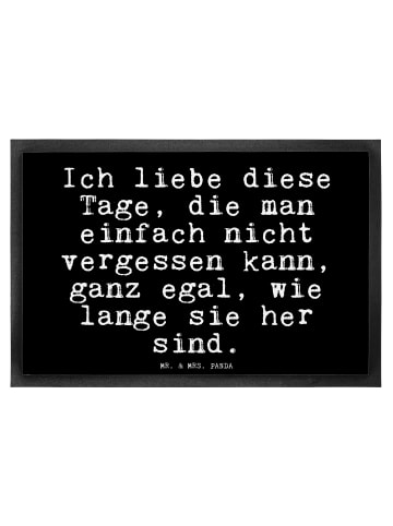 Mr. & Mrs. Panda teppichmatte Ich liebe diese Tage,... mit Spruch in Schwarz