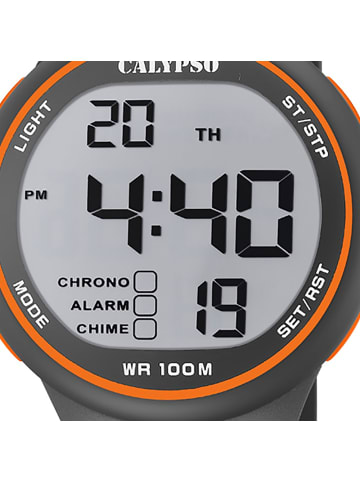 Calypso Digital-Armbanduhr Calypso Digital grau groß (ca. 44mm)