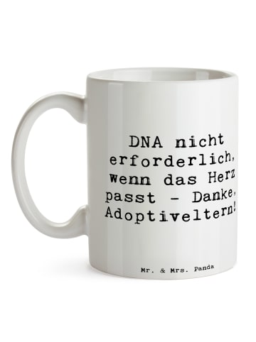 Mr. & Mrs. Panda Tasse Liebe Adoptiveltern mit Spruch in Weiß