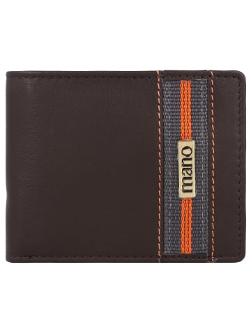 mano Don Leonardo Geldbörse RFID Leder 10 cm in dunkelbraun
