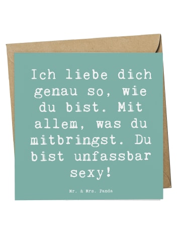 Mr. & Mrs. Panda Klappkarte Spruch Sinnlichkeit lieben mit Spruch in Meeresbrise