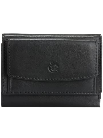 Esquire Geldbörse Leder 10 cm black