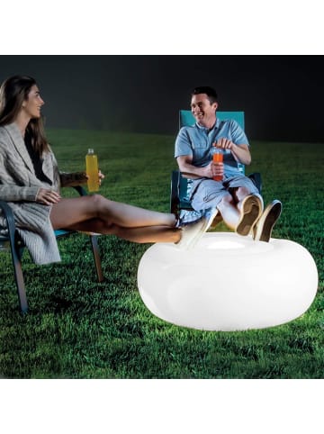 Intex Schwimmender Ottomane (rund, 86x33cm) ohne LED Funktion in weiß
