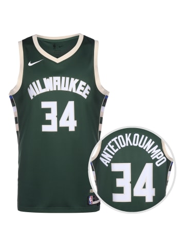 Nike Performance Basketballtrikot NBA Milwaukee Bucks Swingman Statement 2022 in dunkelgrün