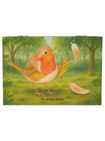 Mr. & Mrs. Panda Aufbewahrungsbox Rotkehlchen Federn Design ohne... in Weiß