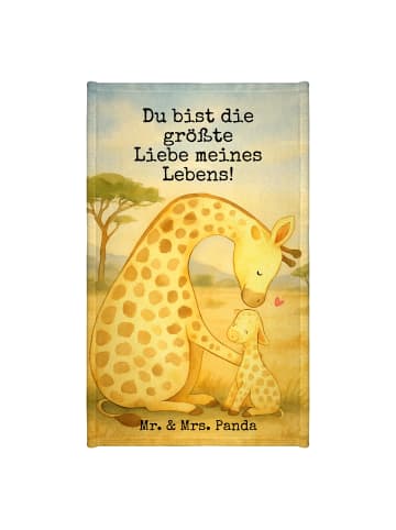 Mr. & Mrs. Panda Handtuch Giraffe Kind Design mit Spruch in Weiß