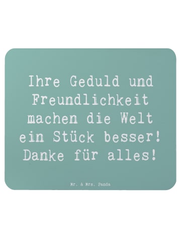 Mr. & Mrs. Panda Mauspad Spruch Erzieher-Dank mit Spruch in Meeresbrise