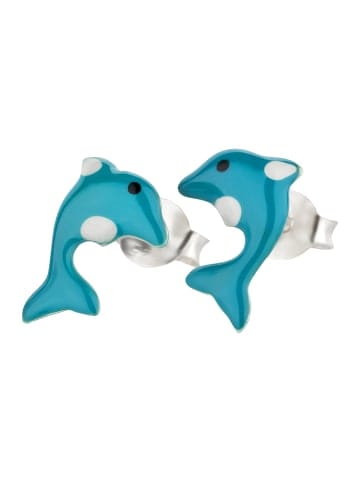 schmuck23 Silber Ohrringe 925 Delfin 0,7 cm x 0,8 cm