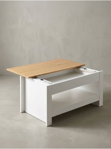 KADIMA DESIGN Couchtisch / Eiche 85x47x45 cm Wohnzimmertisch mit Stauraum