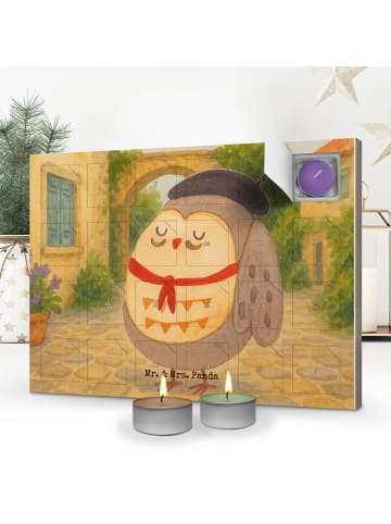 Mr. & Mrs. Panda Adventskalender Eule Frankreich Design ohne Spruch in Weiß