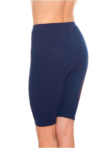 Alkato Alkato Damen Sport Shorts mit Hohem Bund in blau Modell 2